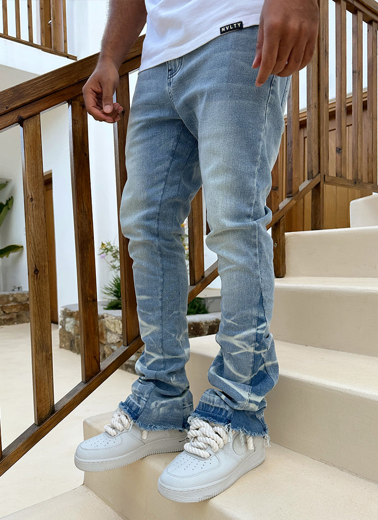 Jean évasé Vintage Wave - Bleu