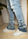 Vintage Flare Wave Jeans - Blue