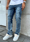 Vintage Flare Paint Jeans - Blue