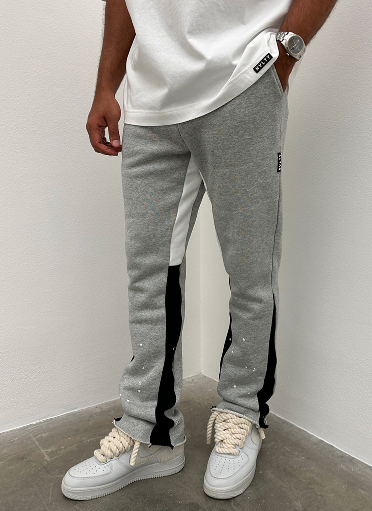 Vintage Flare Paint Joggers - Grey