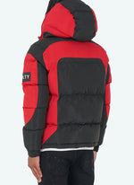 Shadow Puffer Jacket - Black/Red