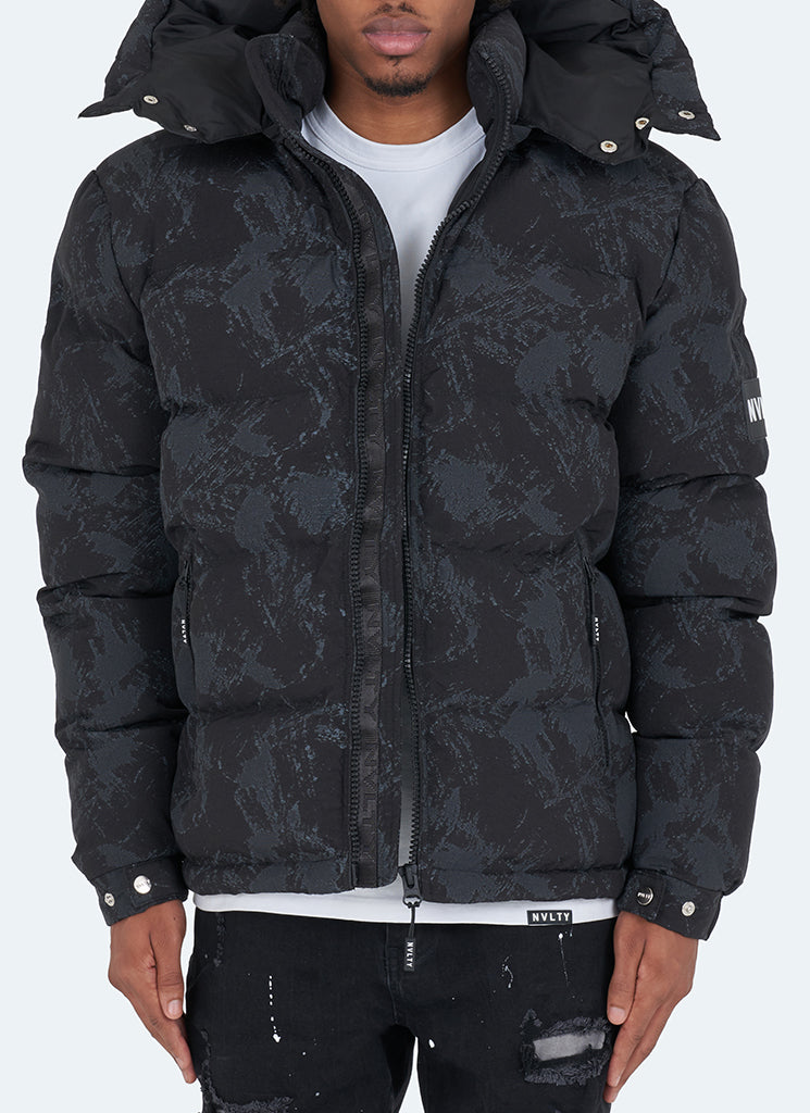 Concrete Puffer Jacket - Black