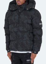 Concrete Puffer Jacket - Black