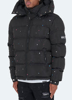 Paint Puffer Jacket - Black