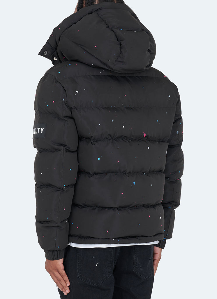 Paint Puffer Jacket - Black