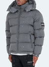 Paint Puffer Jacket - Charcoal Grey