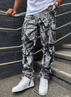 Cargos Vintage - Camouflage Arbre Noir