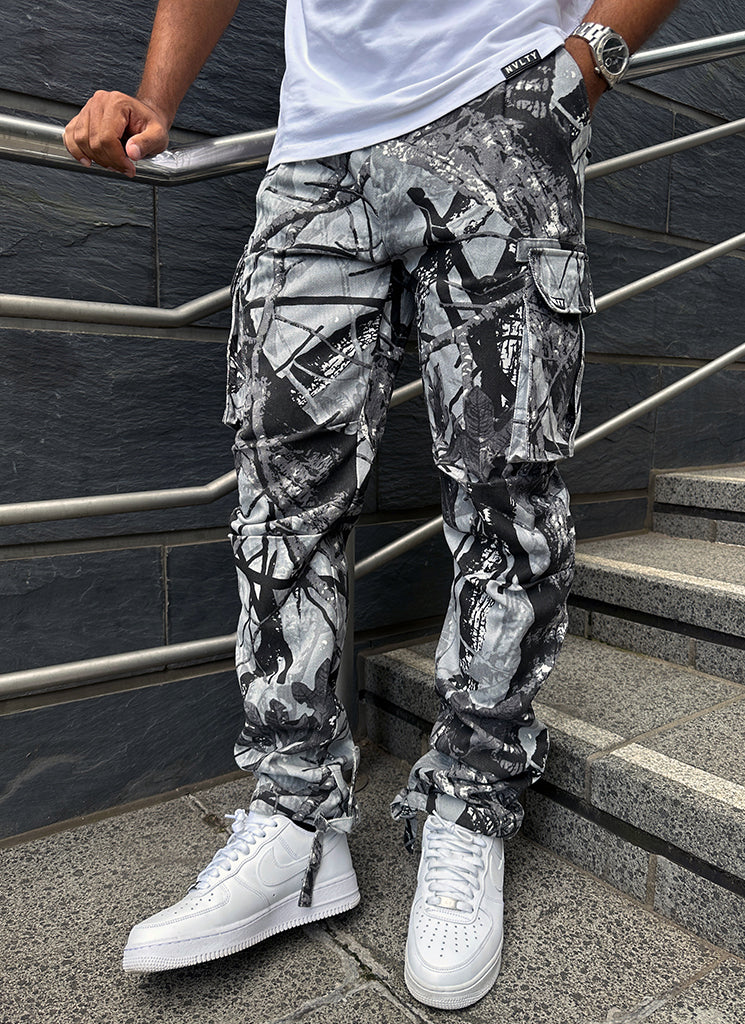 Cargos Vintage - Camouflage Arbre Noir