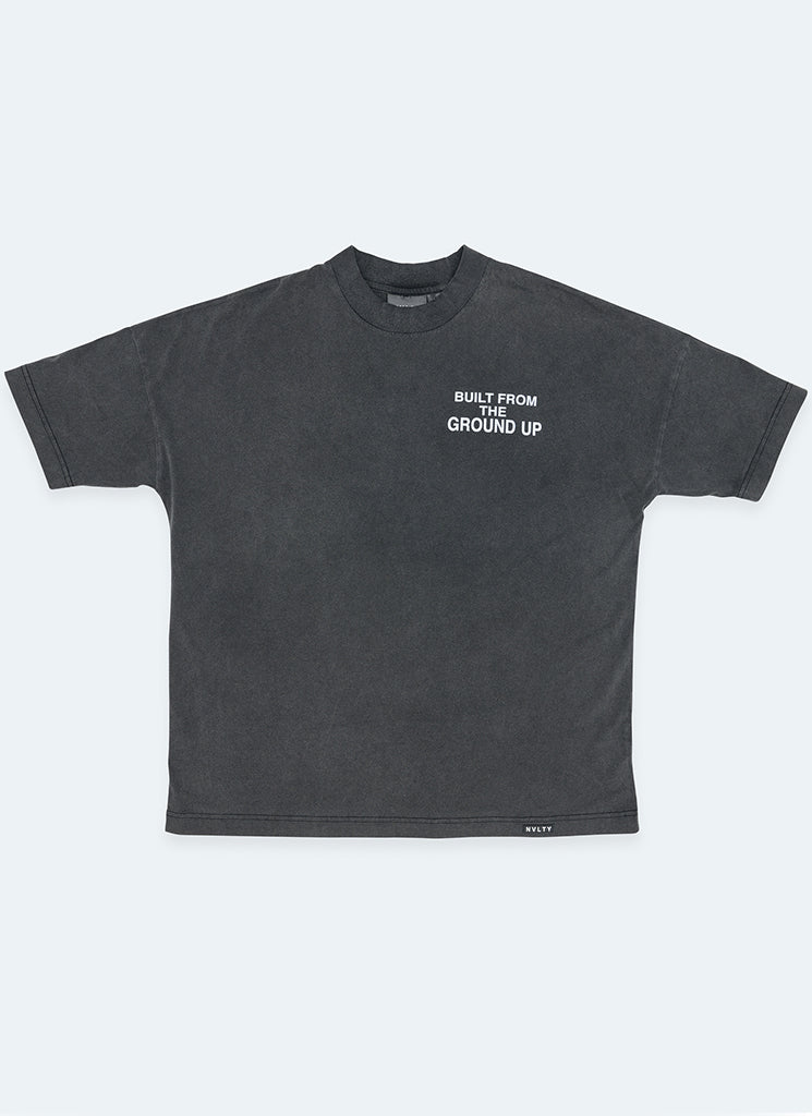 Built From The Ground Up T-Shirt - Washed Black