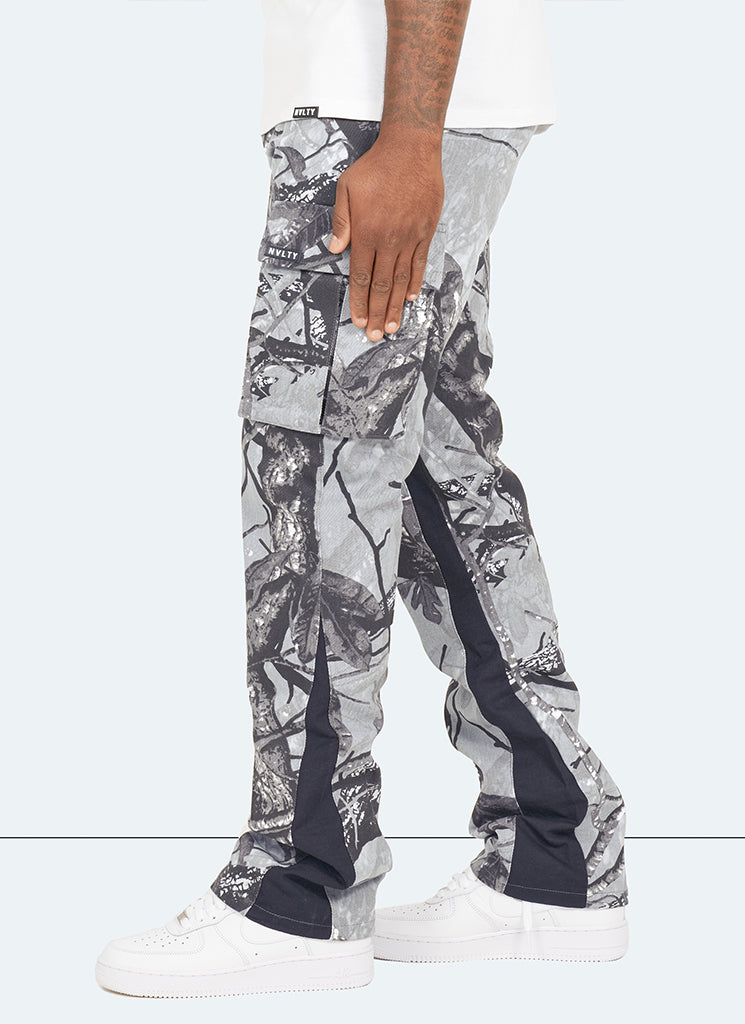 Vintage Flare Cargos - Black Tree Camo