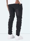 Distressed Paint Jeans - Black