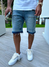 Vintage Carpenter Jeansshorts – Blau