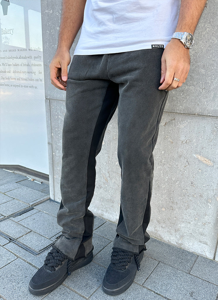 Pantalon de jogging évasé vintage - Noir délavé