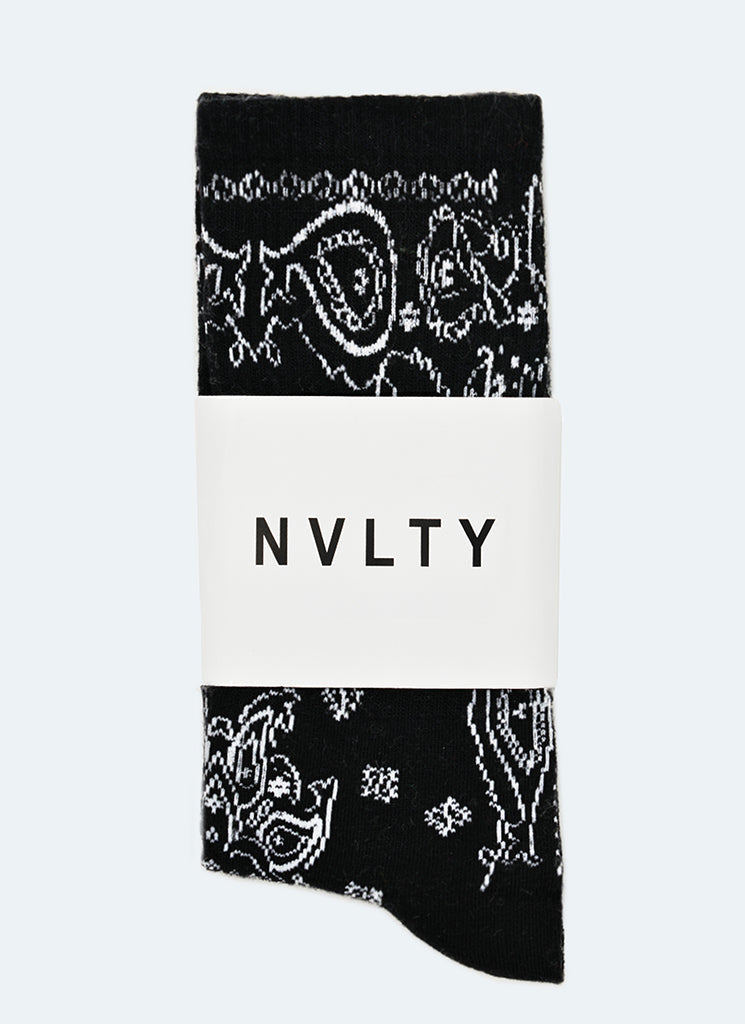 Chaussettes Paisley - Noir