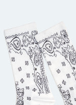 Paisley-Socken – Weiß