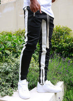 Panelled Track Pants - Black/White