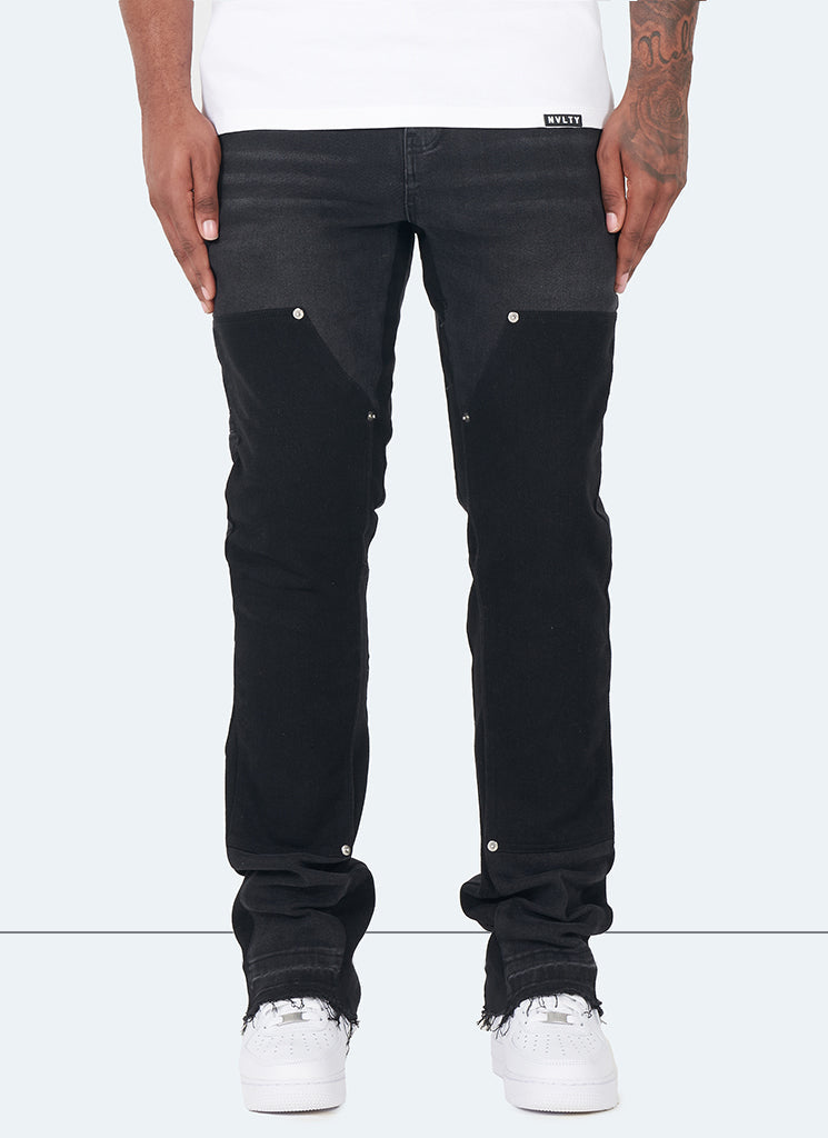 Vintage Flare Carpenter Jeans - Black