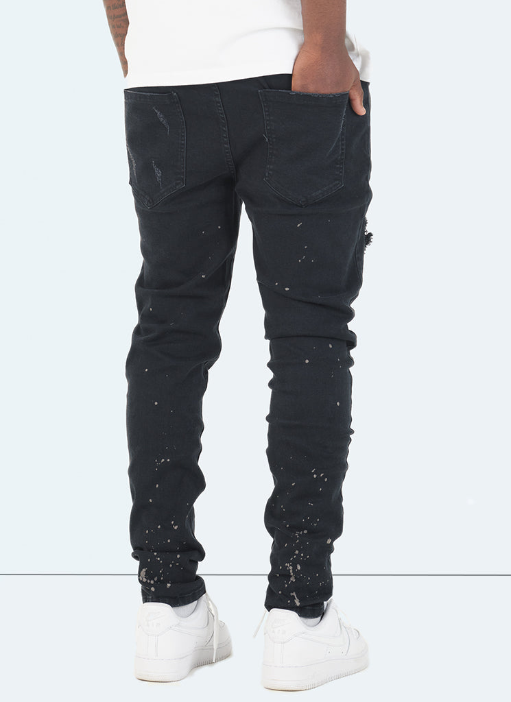 Triple Patchwork Jeans - Black