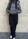 Paint Puffer Jacket - Charcoal Grey