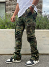 Vintage Flare Cargos - Camo Paint