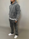 Vintage Flare Flame Joggers - Washed Black