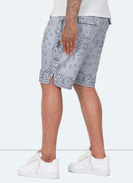 Short en maille Paisley - Gris