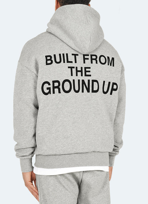 Sweat à capuche Built From The Ground Up - Gris