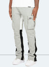 Vintage Flare Cargo Joggers - Grey