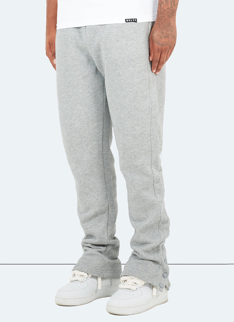 Vintage Flare Snapper Jogginghose – Grau