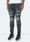 Ripped & Repaired Jeans - Grey