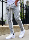 Panelled Track Pants - Grey/White