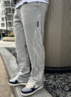 Vintage Flare Flame Joggers - Grey