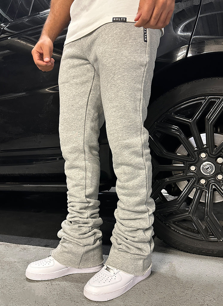 Vintage Stacked Joggers - Grey