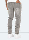 Repaired Paint Jeans - Light Grey