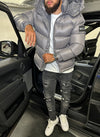 Shiny Puffer Jacket - Charcoal Grey