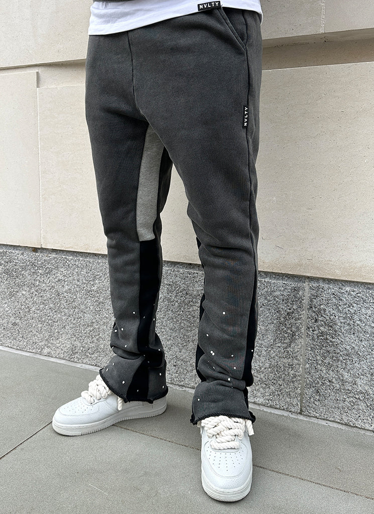 Vintage Flare Paint Joggers – verwaschenes Schwarz 