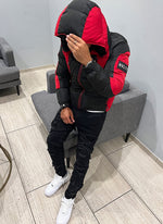 Shadow Puffer Jacket - Black/Red