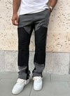 Vintage Flare Carpenter Joggers - Washed Black