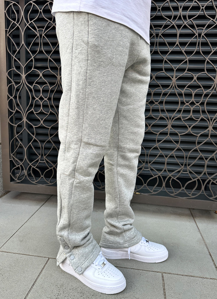 Vintage Flare Snapper Joggers - Grey