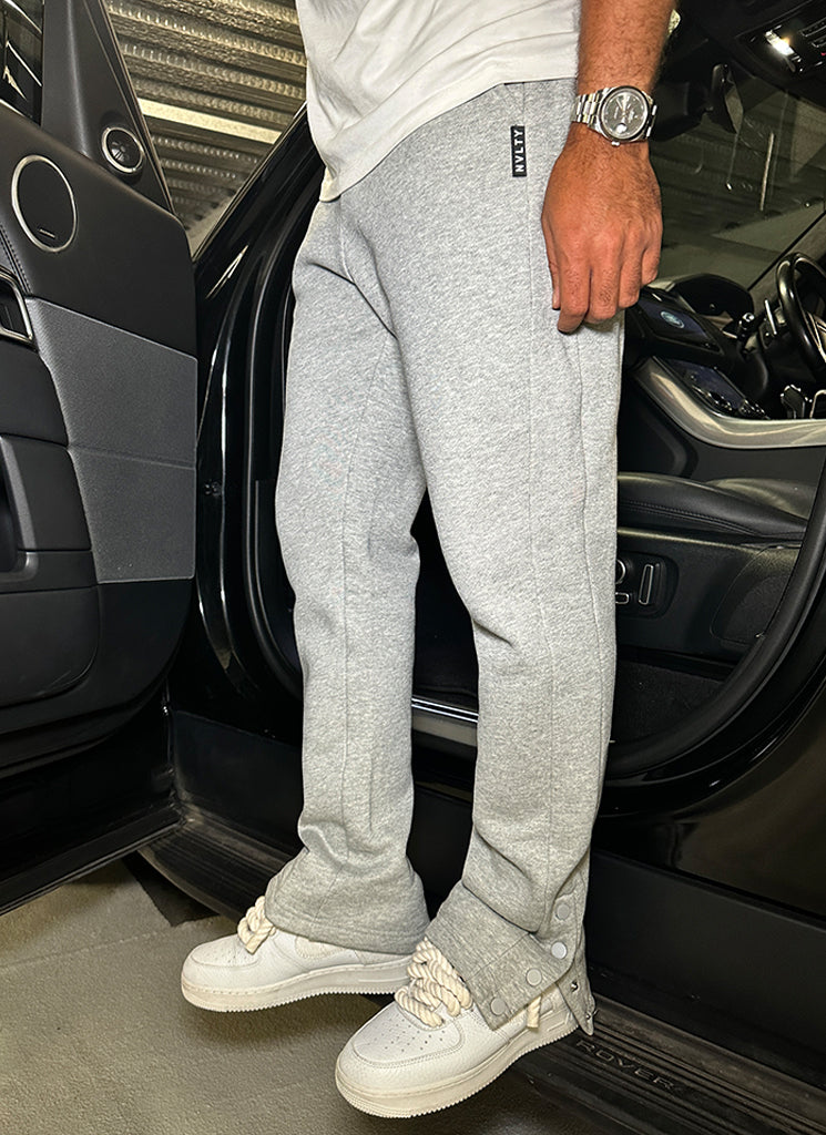 Vintage Flare Snapper Jogginghose – Grau