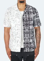 Static Open Collar Shirt - White/Black