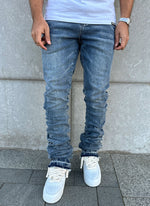 Vintage Stacked Jeans - Blue