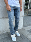 Vintage-Stacked-Jeans – Blau 