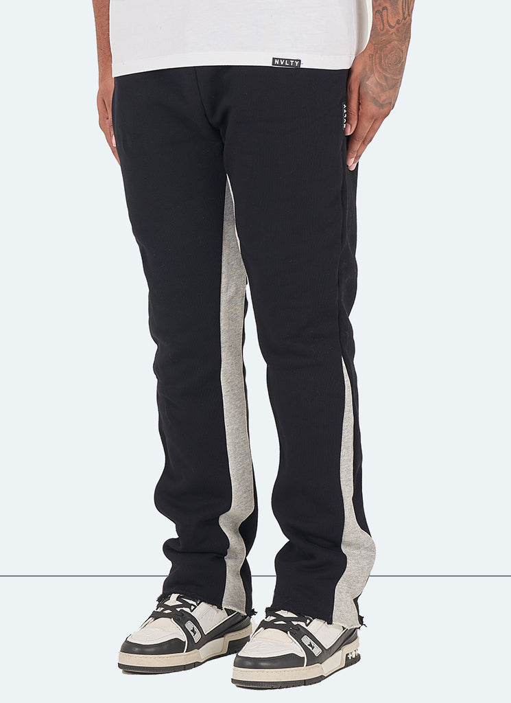 Pantalon de jogging évasé vintage - Noir