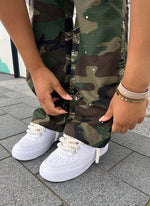 Vintage Flare Cargos - Camo Paint