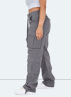 Vintage Wide Leg Cargos - Charcoal Grey