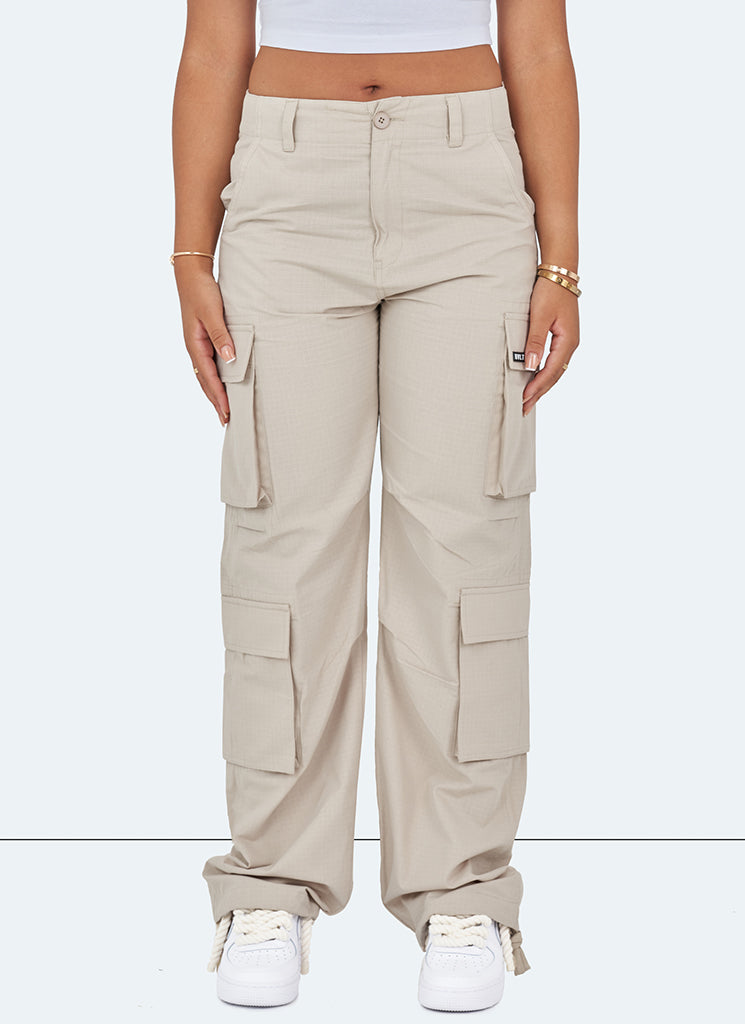 Vintage Wide Leg Cargos - Stone