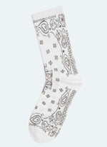 Paisley-Socken – Weiß