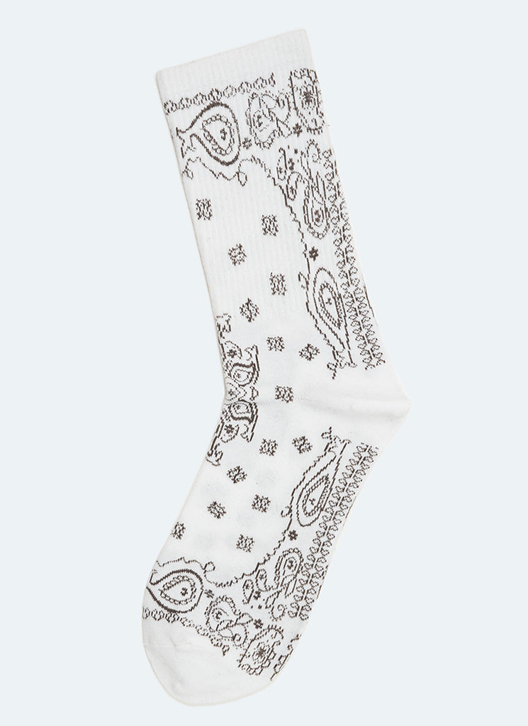 Chaussettes Paisley - Blanc