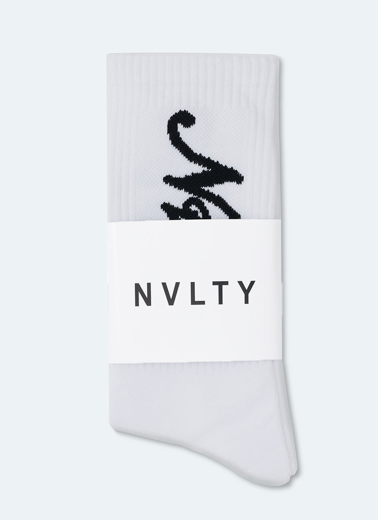 Signature-Socken – Weiß